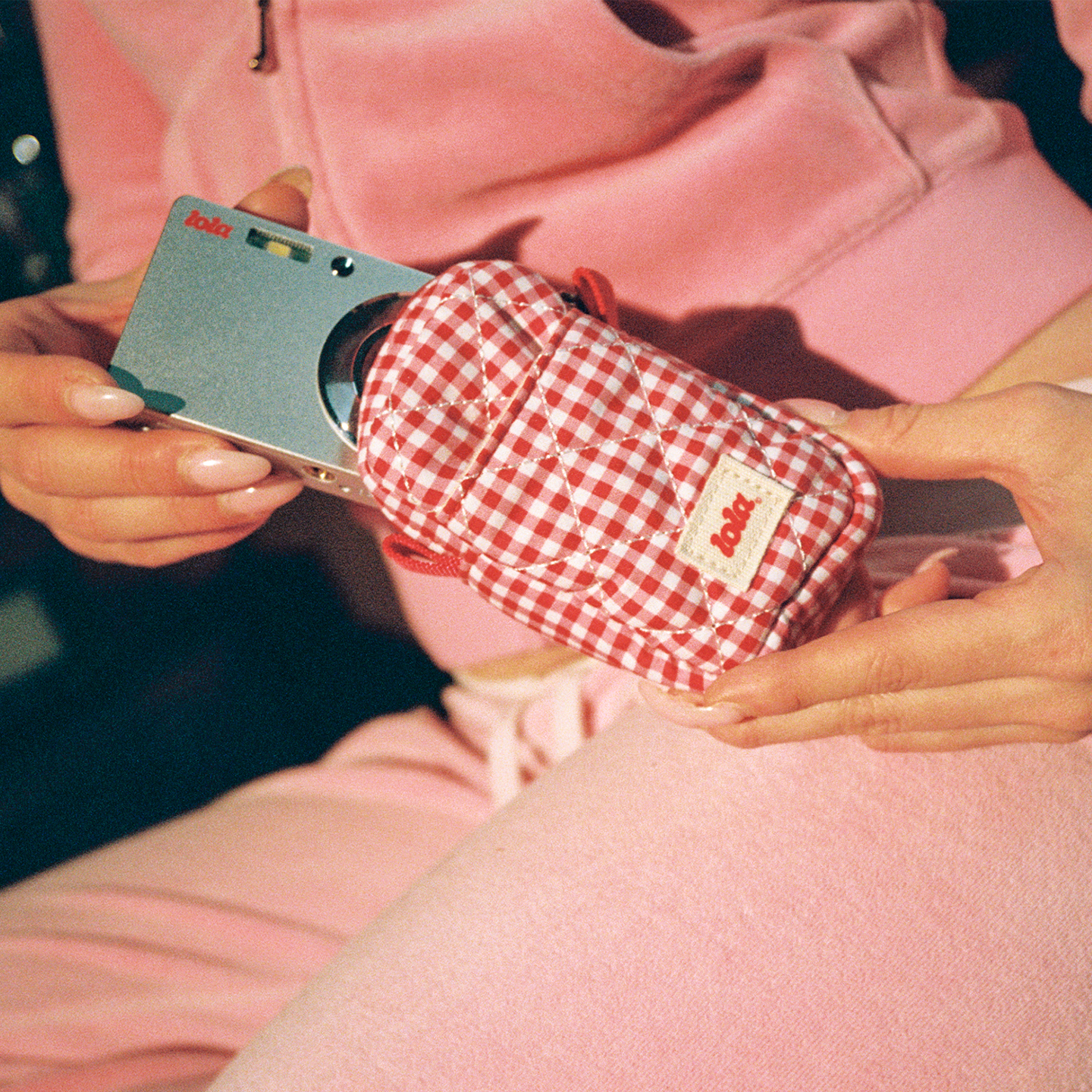 Camera Pouch - Red Gingham