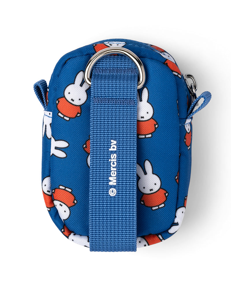 Back of the Miffy camera pouch showing the belt loop strap